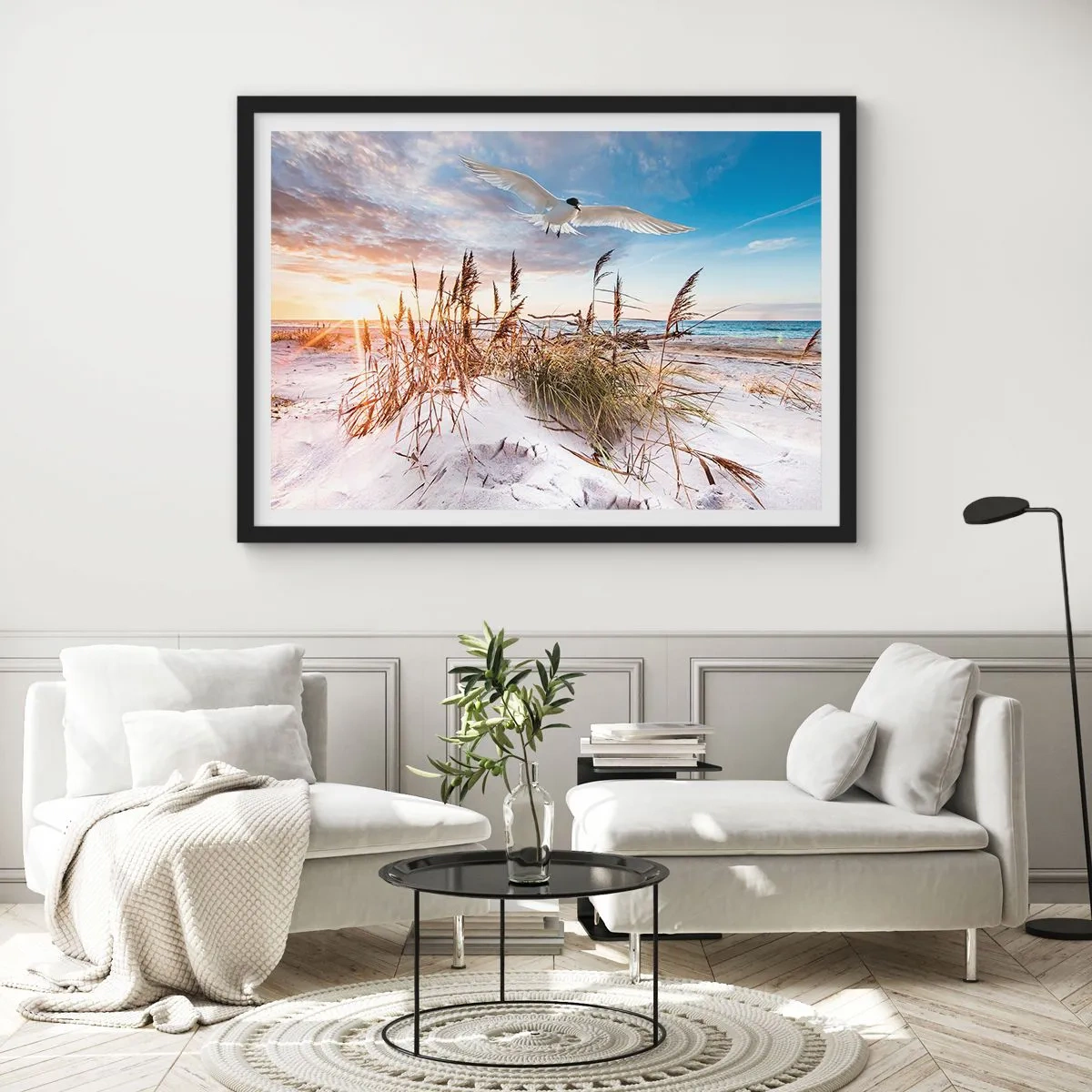 Poster in een zwarte lijst - Wind uit zee - 70x50 cm