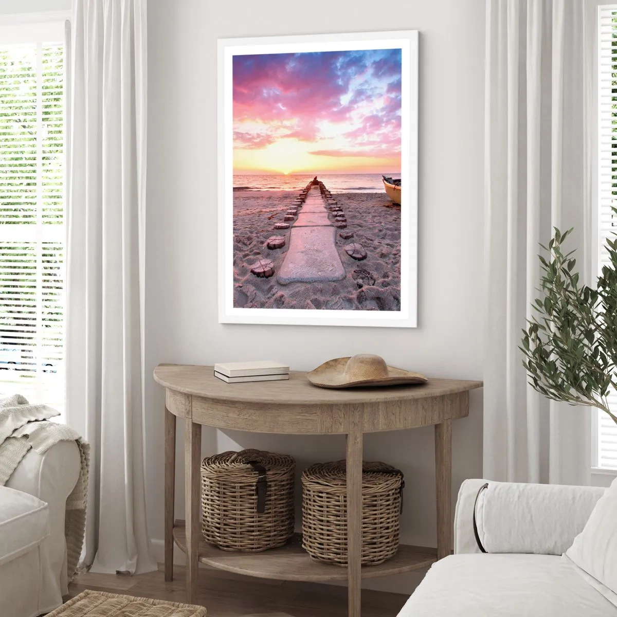 Poster in een witte lijst - Een moment van diepe ervaring - 70x100 cm