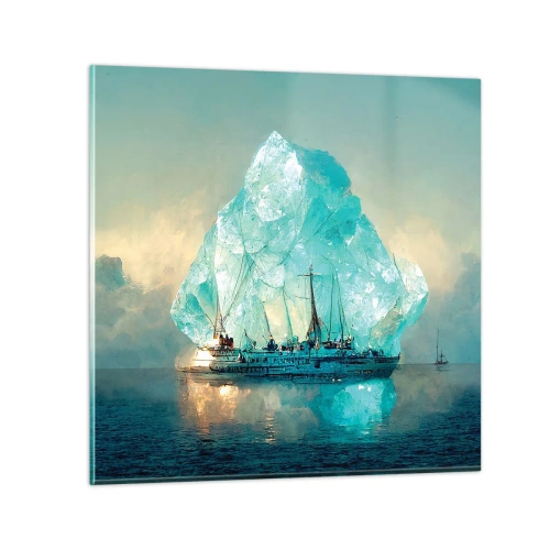 Schilderen op glas - Arctische diamant - 60x60 cm