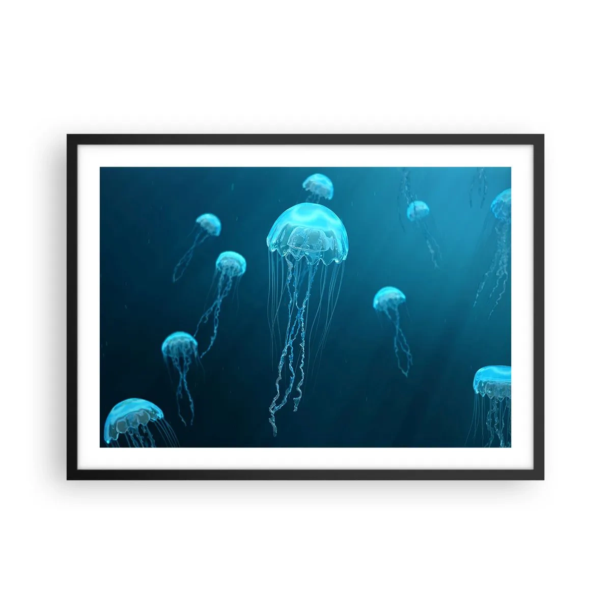 Poster in een zwarte lijst - Oceaandans - 70x50 cm