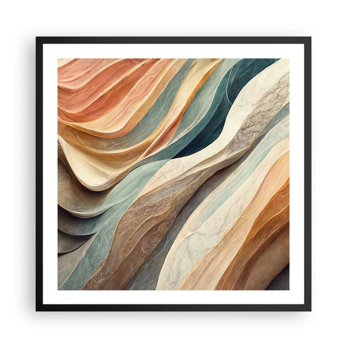 Poster in een zwarte lijst - Het moment vóór de verandering - 60x60 cm