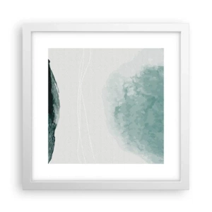 Poster in een witte lijst - Ontmoeting met de mist - 30x30 cm