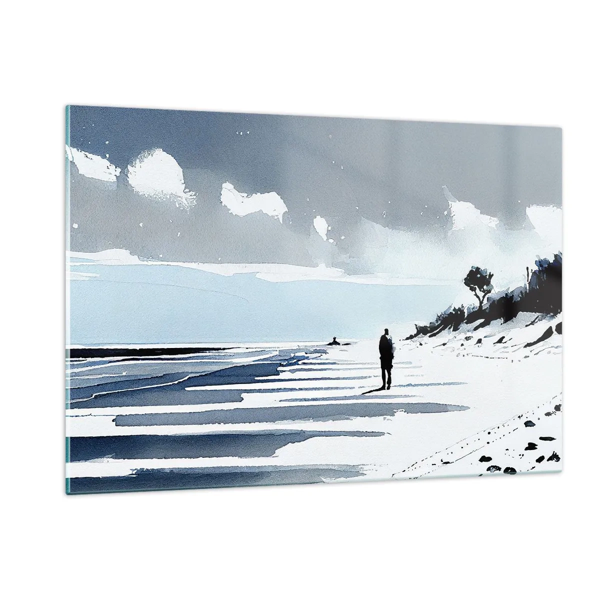 Schilderen op glas - Alleen - 120x80 cm