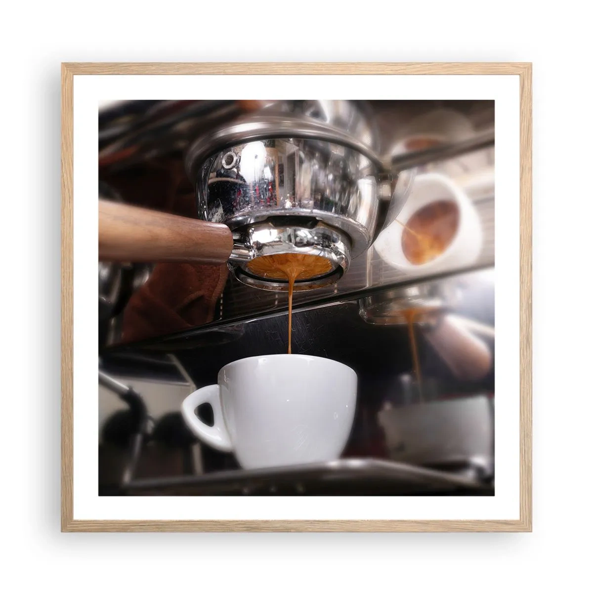 Een poster in een licht eiken lijst - Goede tijd van de dag - 60x60 cm