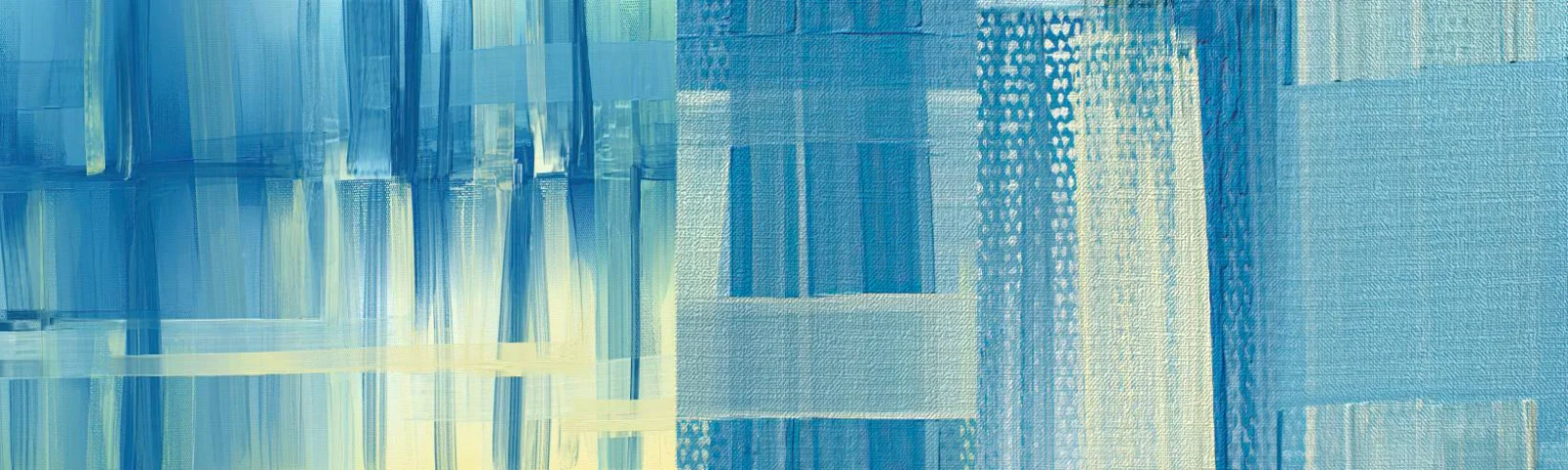 Fotobehang Monster Premium Canvas - Compositie in turkoois - Abstractie, Riemen, Maritiem - 100x30 cm