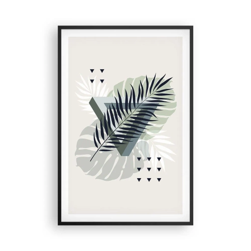 Poster in een zwarte lijst - Natuur en geometrie - twee orden? - 61x91 cm