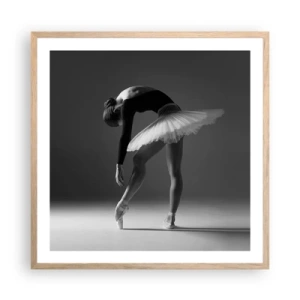 Een poster in een licht eiken lijst - Bella ballerina - 60x60 cm