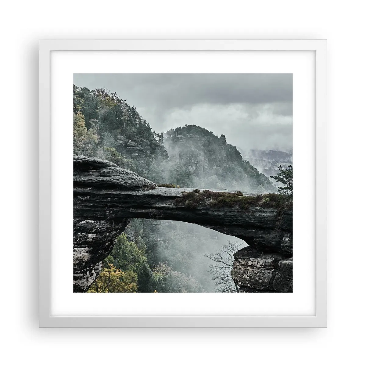 Poster in een witte lijst - Het avontuur gaat beginnen - 40x40 cm