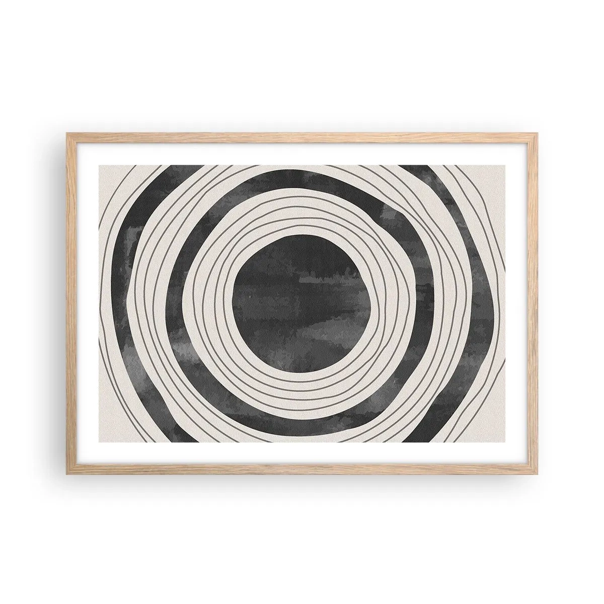 Een poster in een licht eiken lijst - Precies op het punt - 70x50 cm