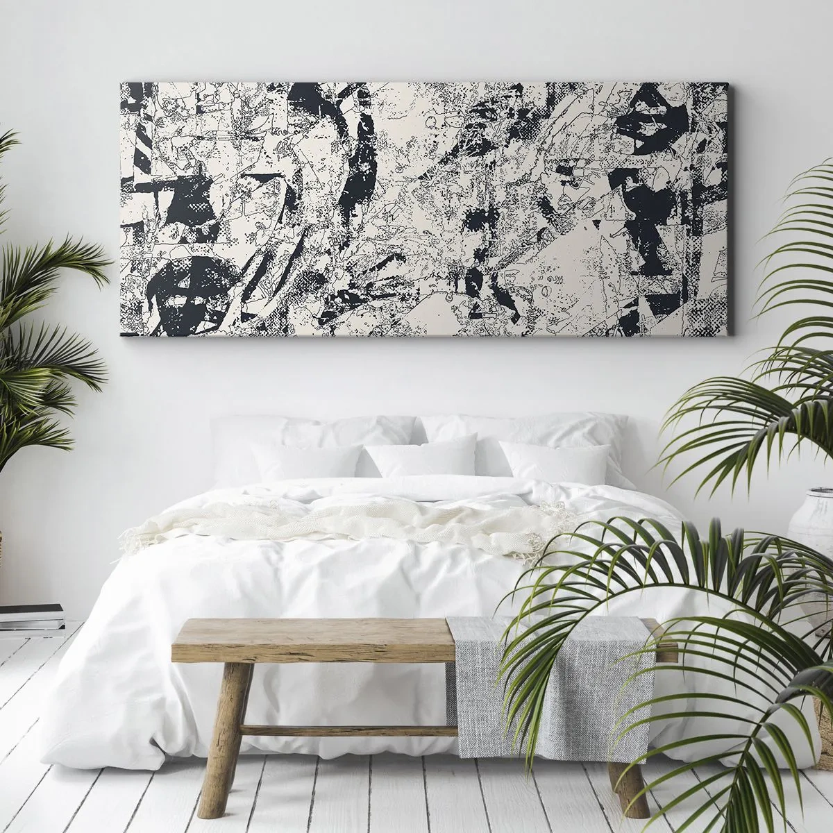 Schilderen op canvas - Interpenetratie van tegenstellingen - 90x30 cm