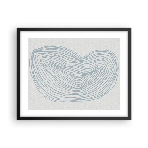 Poster in een zwarte lijst - De glimlach van één druppel - 50x40 cm