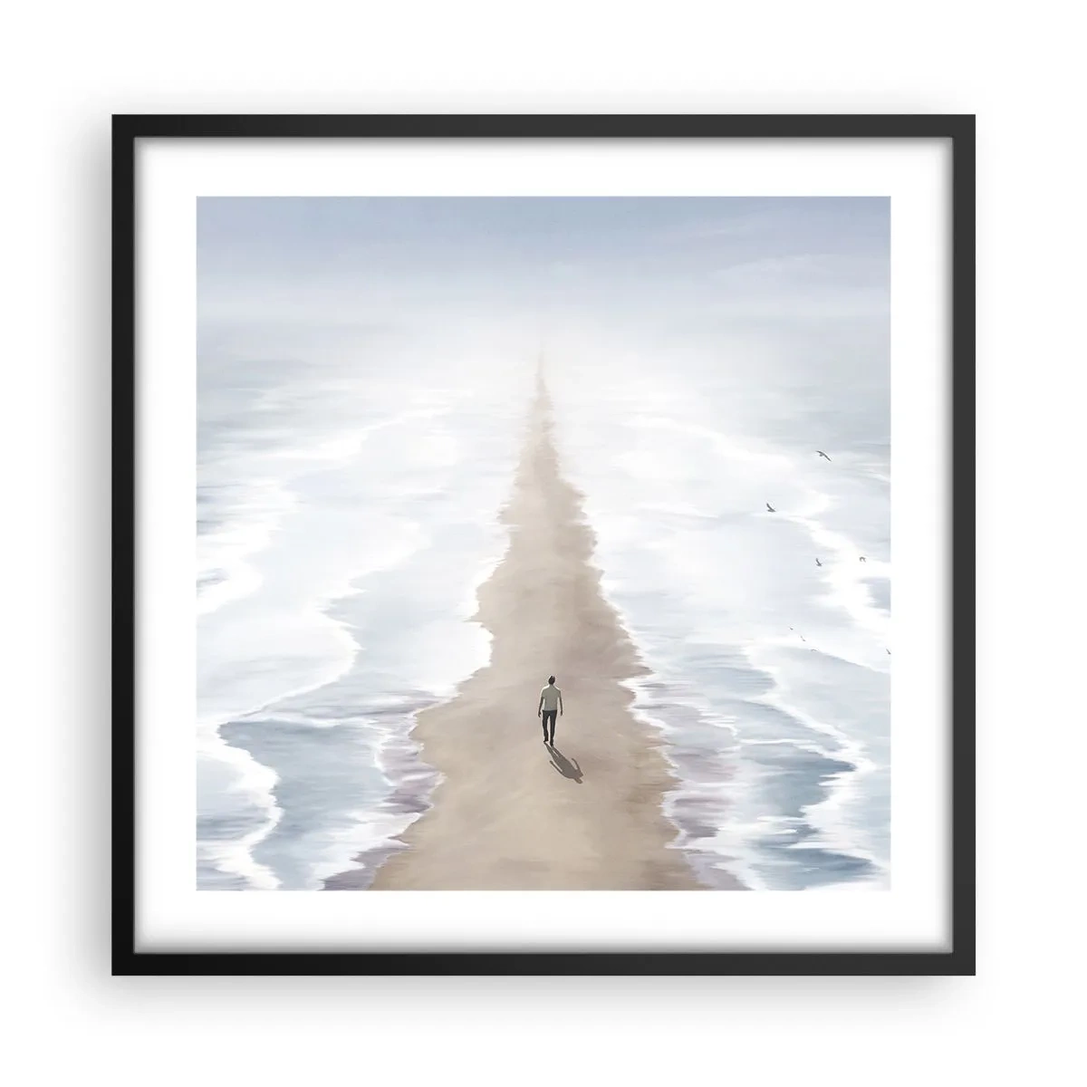 Poster in een zwarte lijst - Een gouden toekomst - 50x50 cm