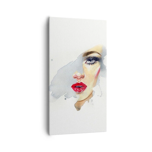 Schilderen op canvas - Weerspiegeld in een druppel water - 55x100 cm