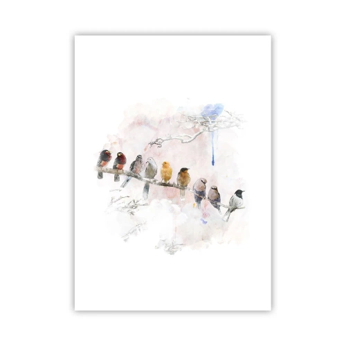 Poster - Gevleugelde ontmoeting - 50x70 cm