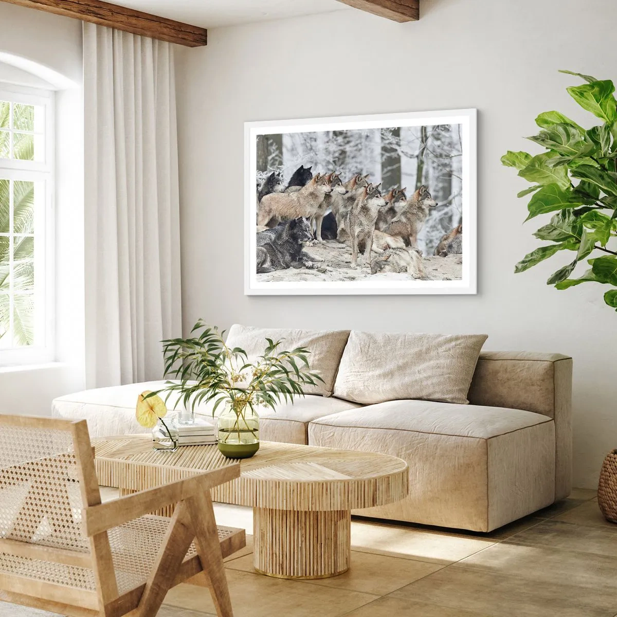 Poster in een witte lijst - Familie en vrienden - 70x50 cm