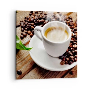 Schilderen op canvas - Koffie op de bank - 70x70 cm