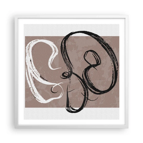 Poster in een witte lijst - Compositie – de zoektocht naar volheid - 60x60 cm