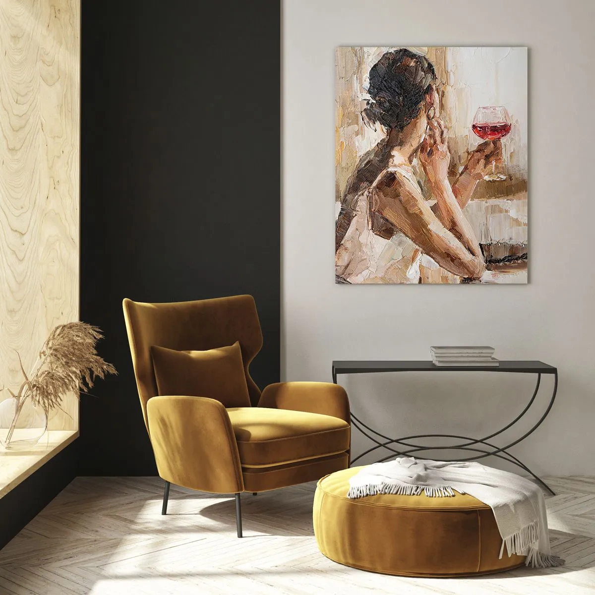 Schilderen op glas - De smaak van een goed moment - 70x100 cm