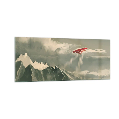 Schilderen op glas - Onverschrokken pionier - 100x40 cm