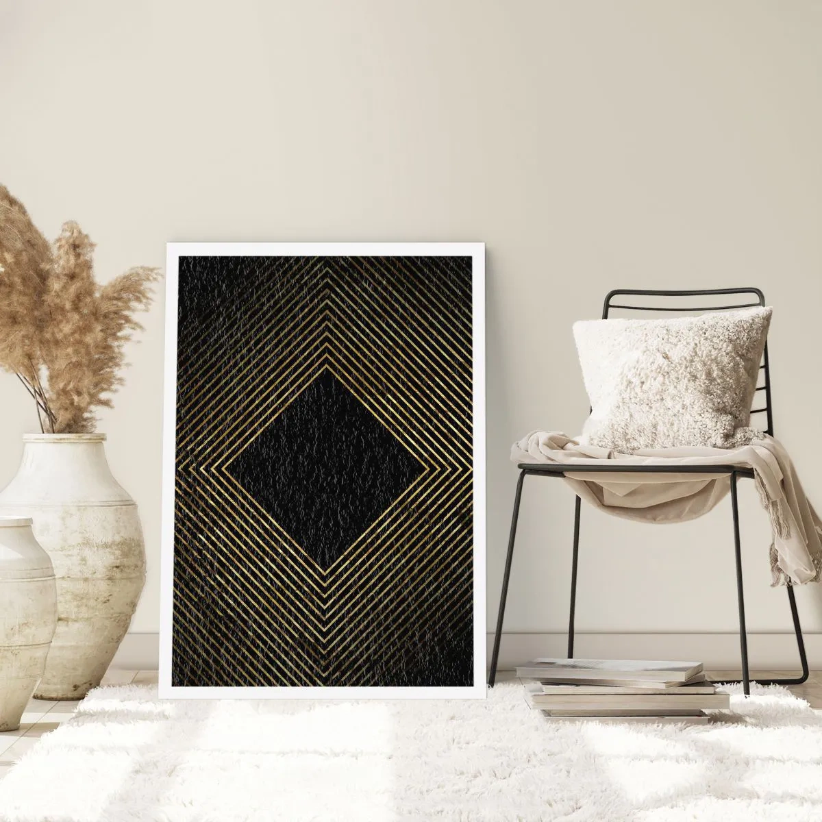 Poster - Geometrie in glamoureuze stijl - 50x70 cm