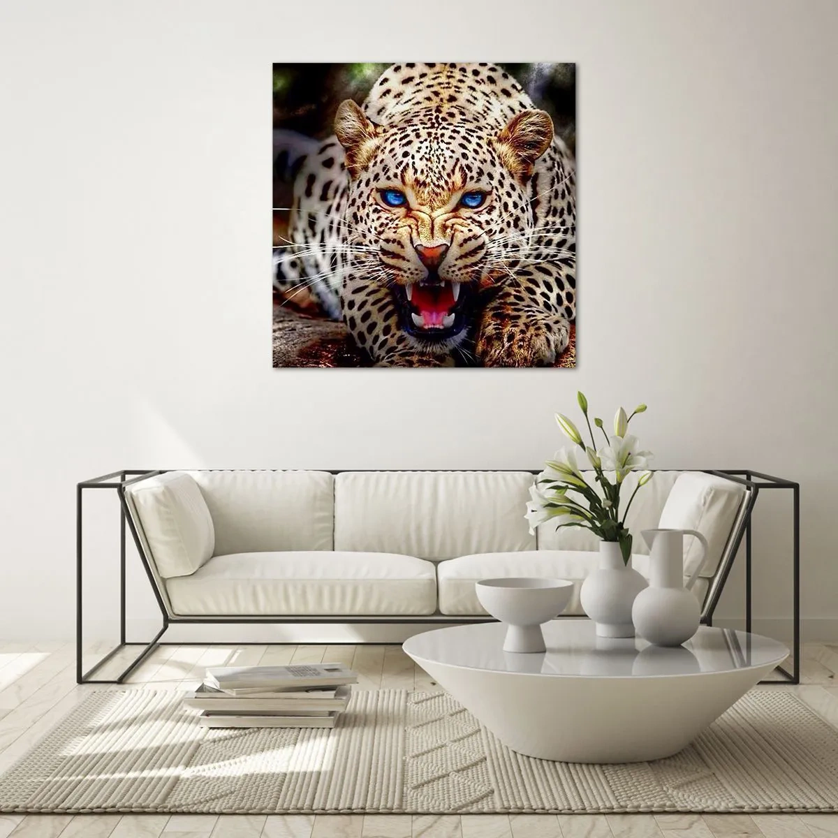 Schilderen op glas - Boosheid schaadt de schoonheid niet - 40x40 cm