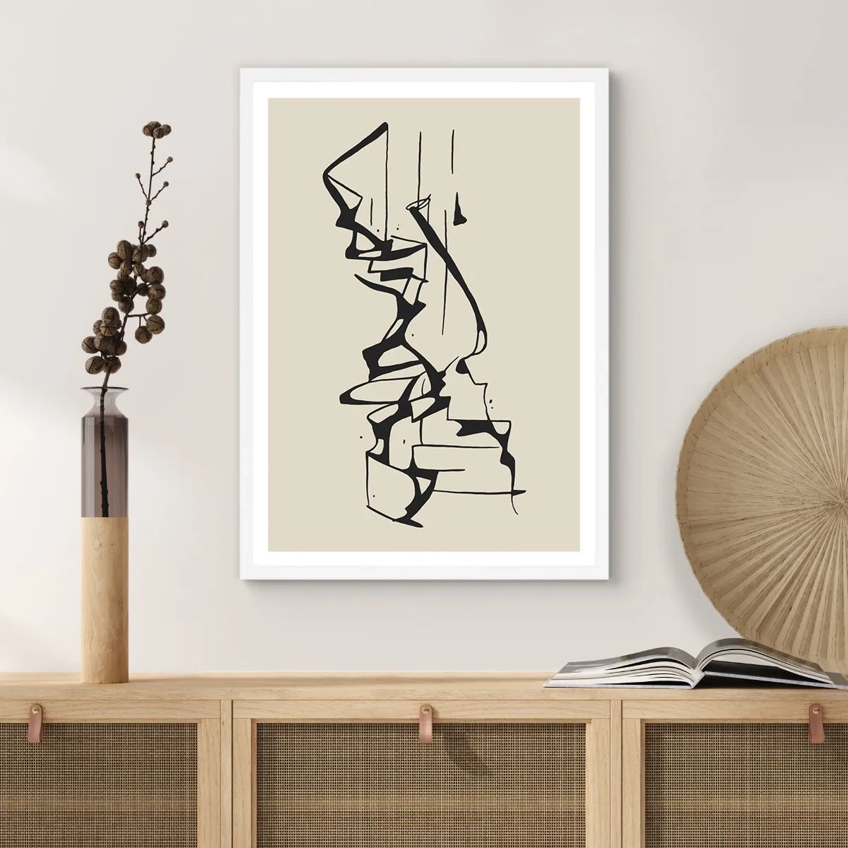 Poster in een witte lijst - Misschien een landschap - 30x40 cm