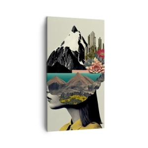 Schilderen op canvas - Vrouw – altijd een mysterie - 45x80 cm