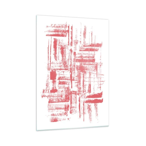 Schilderen op glas - De rode stad - 50x70 cm