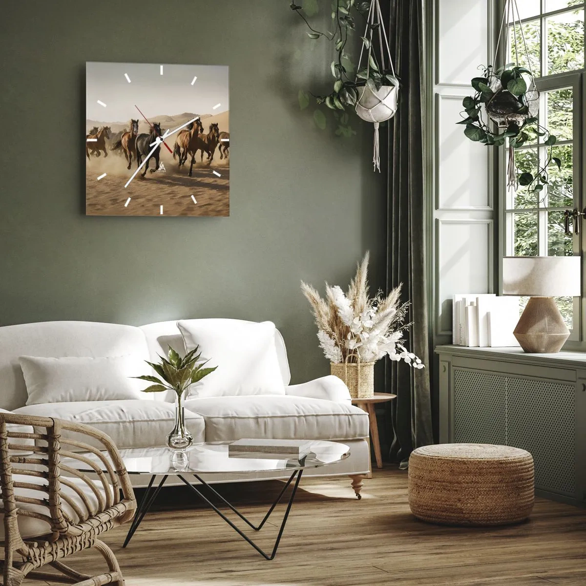 Wandklok - Klok - Vrij als de wind - 40x40 cm