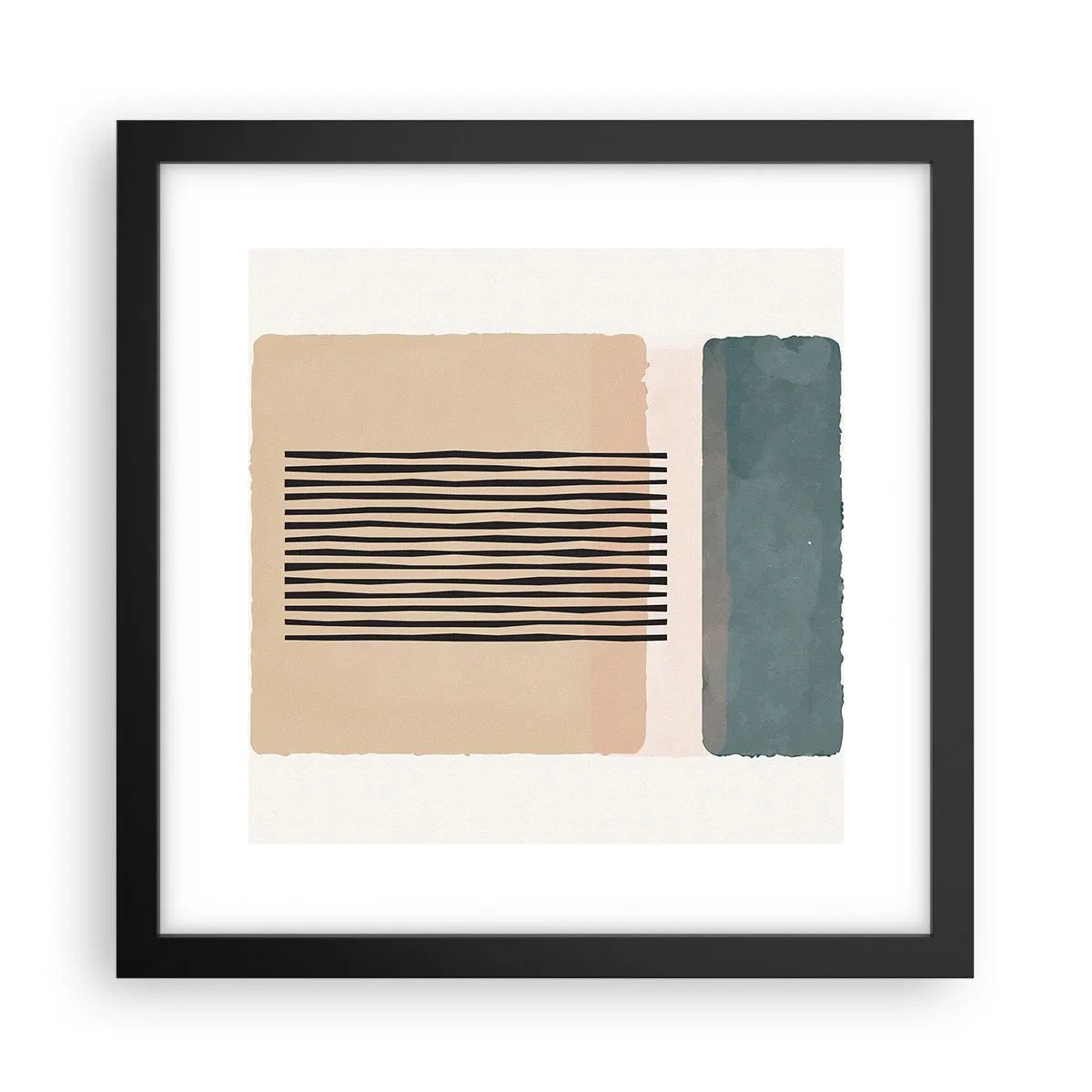 Poster in een zwarte lijst - Alles is oke - 30x30 cm