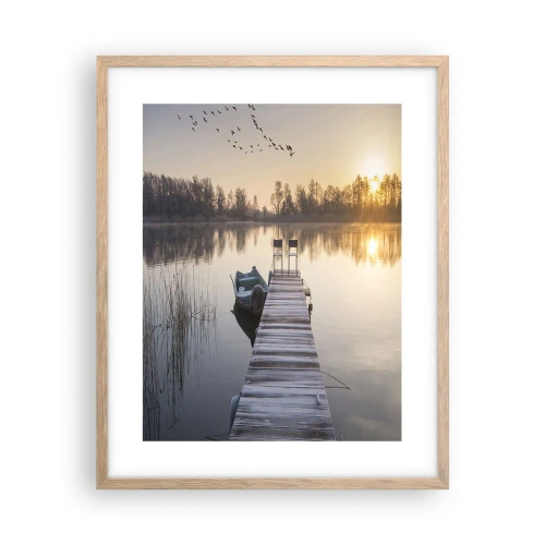 Een poster in een licht eiken lijst - Ik ben zo terug - 40x50 cm