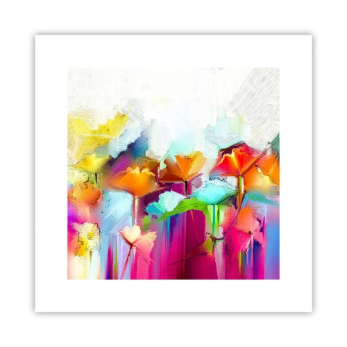 Poster - De regenboog is tot bloei gekomen - 30x30 cm