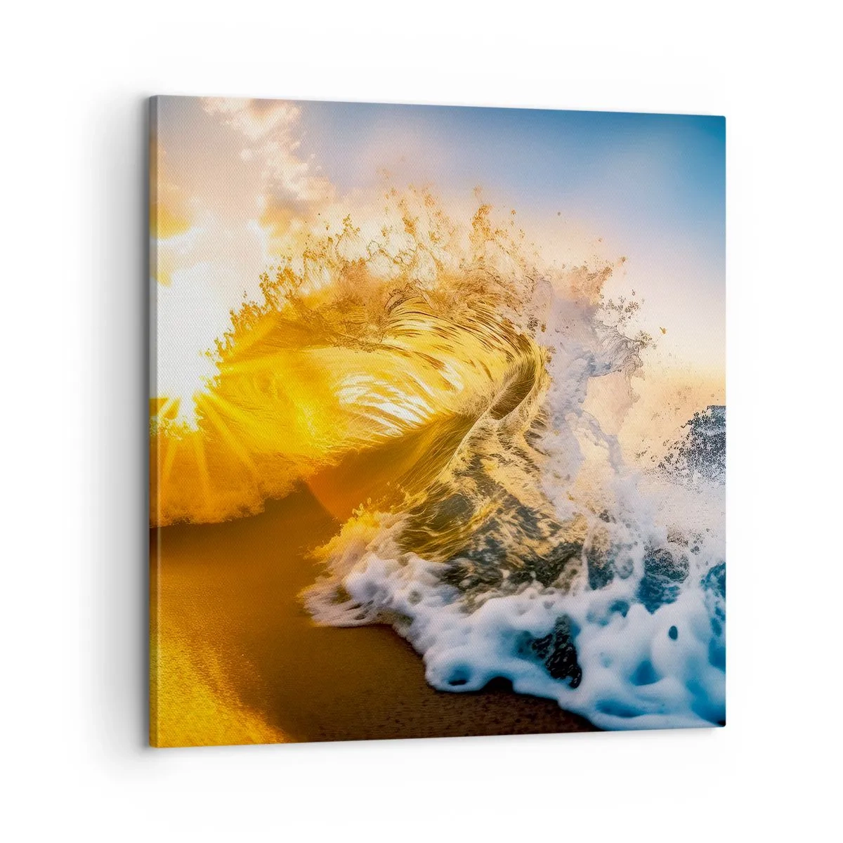 Schilderen op canvas - Plezier in het zand - 60x60 cm