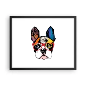 Poster in een zwarte lijst - intellectueel - 50x40 cm