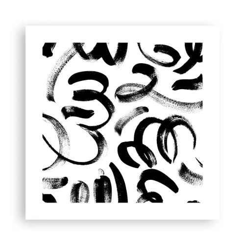 Poster - Zwart op wit - 40x40 cm