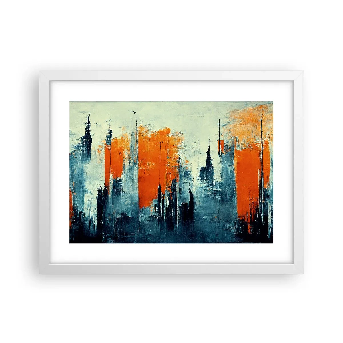 Poster in een witte lijst - Modern landschap - 40x30 cm