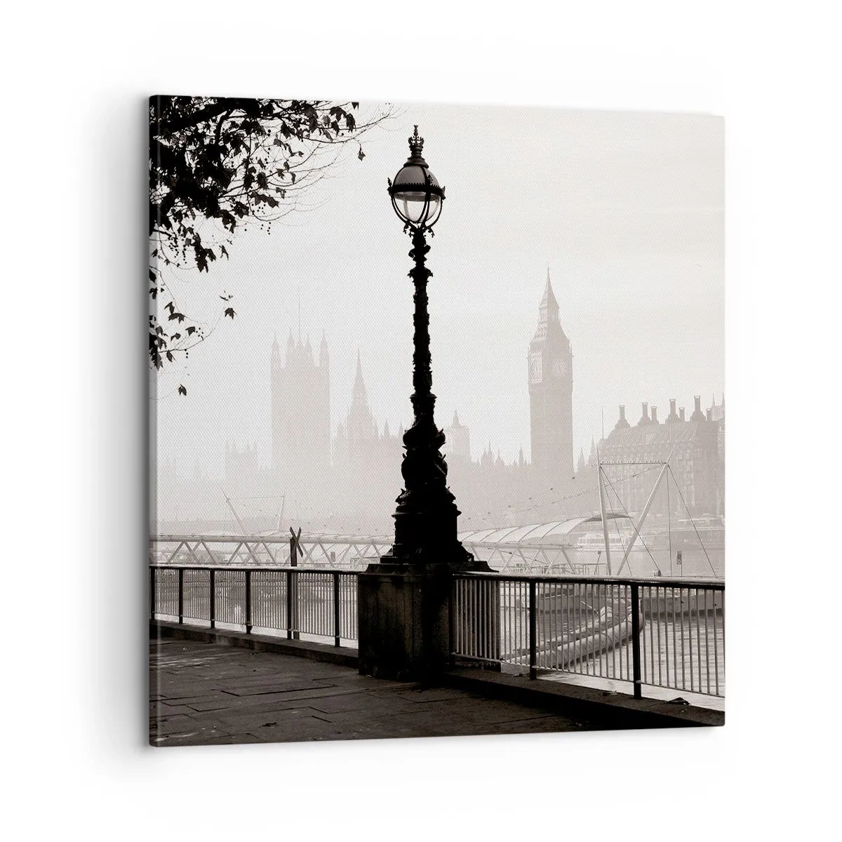 Schilderen op canvas - Ochtend in Londen - 60x60 cm