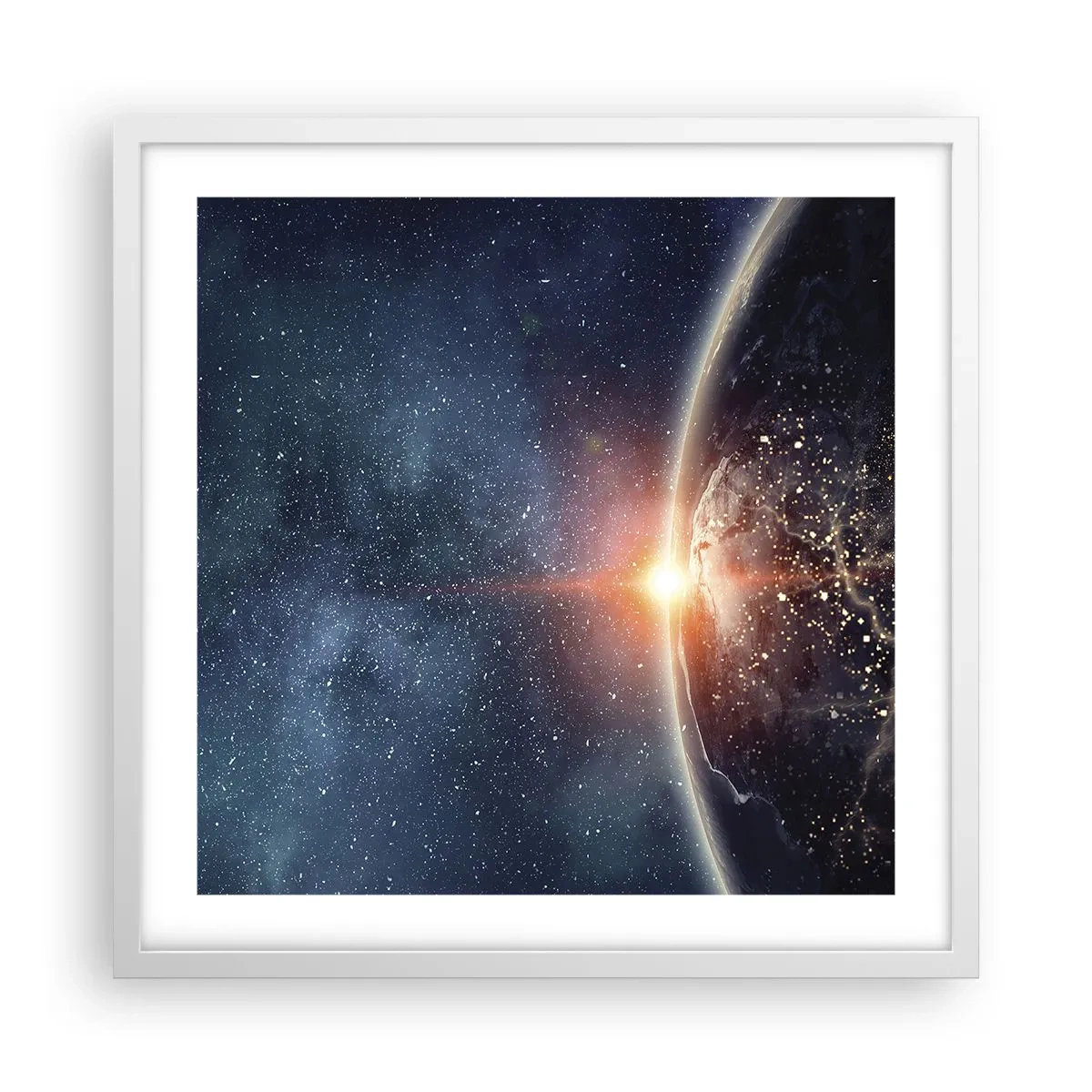 Poster in een witte lijst - In een nieuw perspectief - 50x50 cm