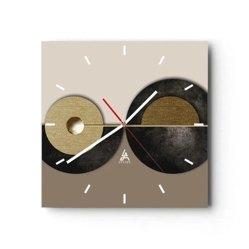 Wandklok - Klok - Variaties rond de cirkel - 30x30 cm