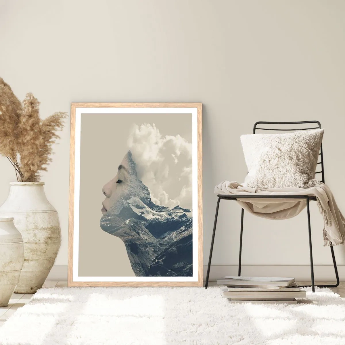 Een poster in een licht eiken lijst - De schoonheid van de elementen - 70x100 cm