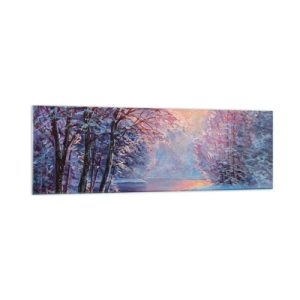 Schilderen op glas - De kleuren van de winter - 160x50 cm