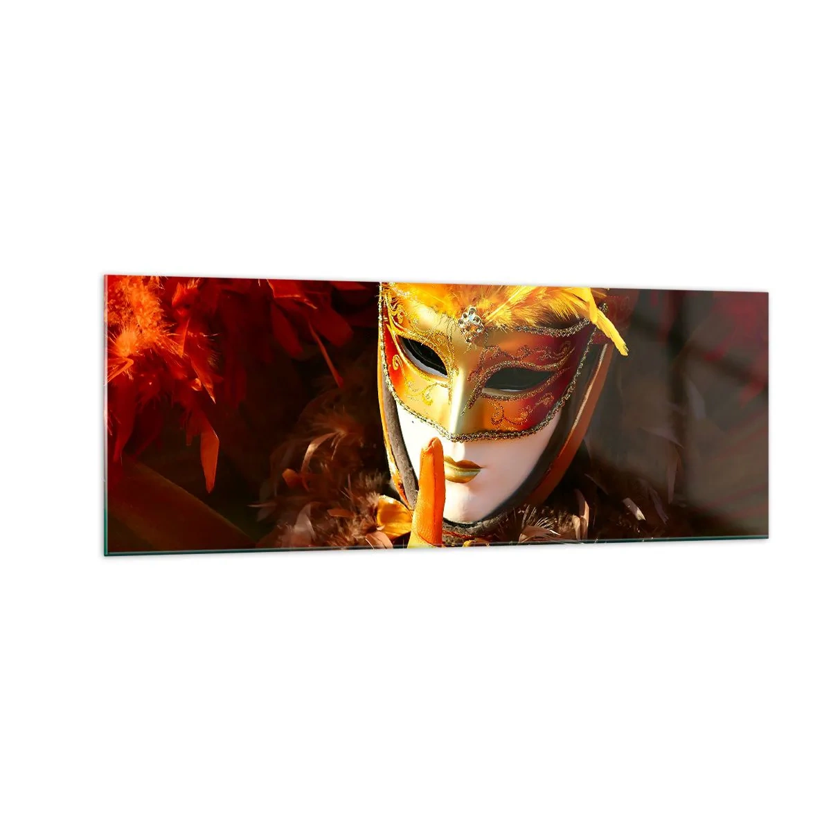 Schilderen op glas - Mysterie maakt deel uit van het spel - 140x50 cm