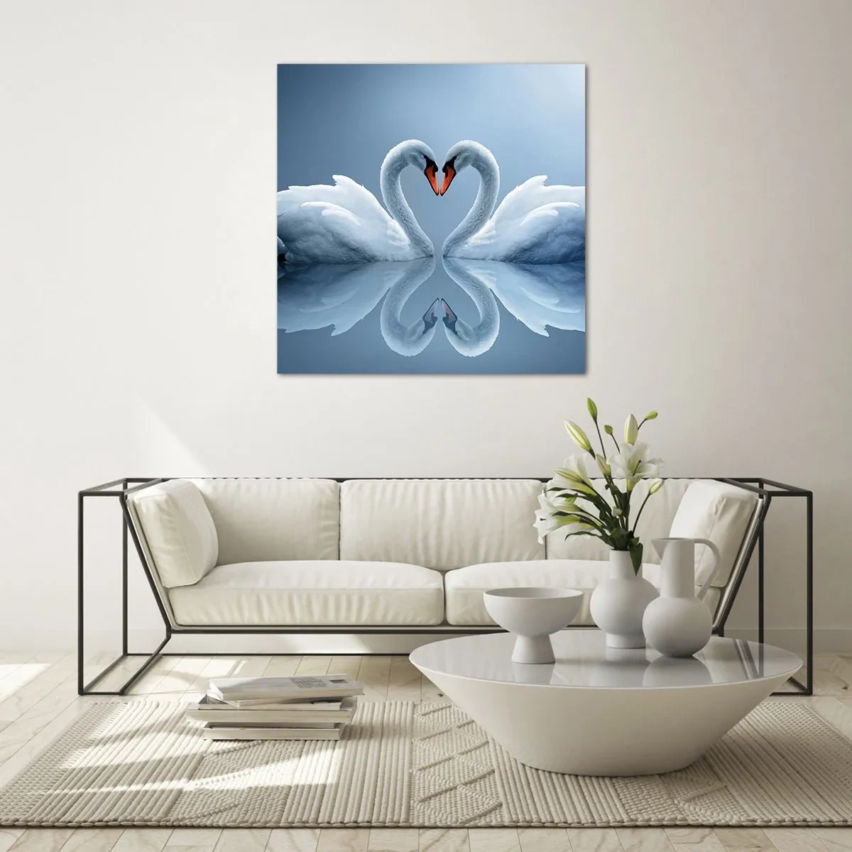 Schilderen op glas - Tijd voor liefde - 70x70 cm