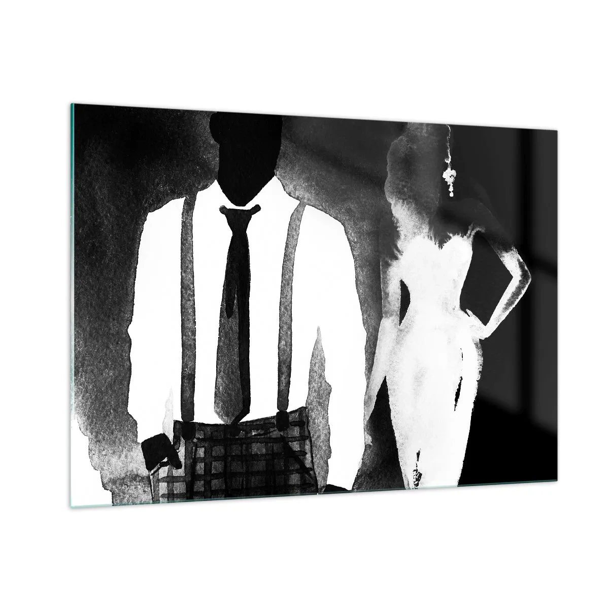 Schilderen op glas - In een noir sfeer - 100x70 cm