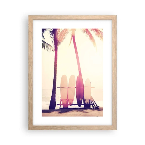 Een poster in een licht eiken lijst - Het wordt een geweldige dag - 30x40 cm