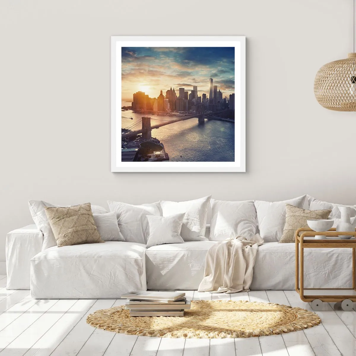 Poster in een witte lijst - Westers cultuurmonument - 60x60 cm