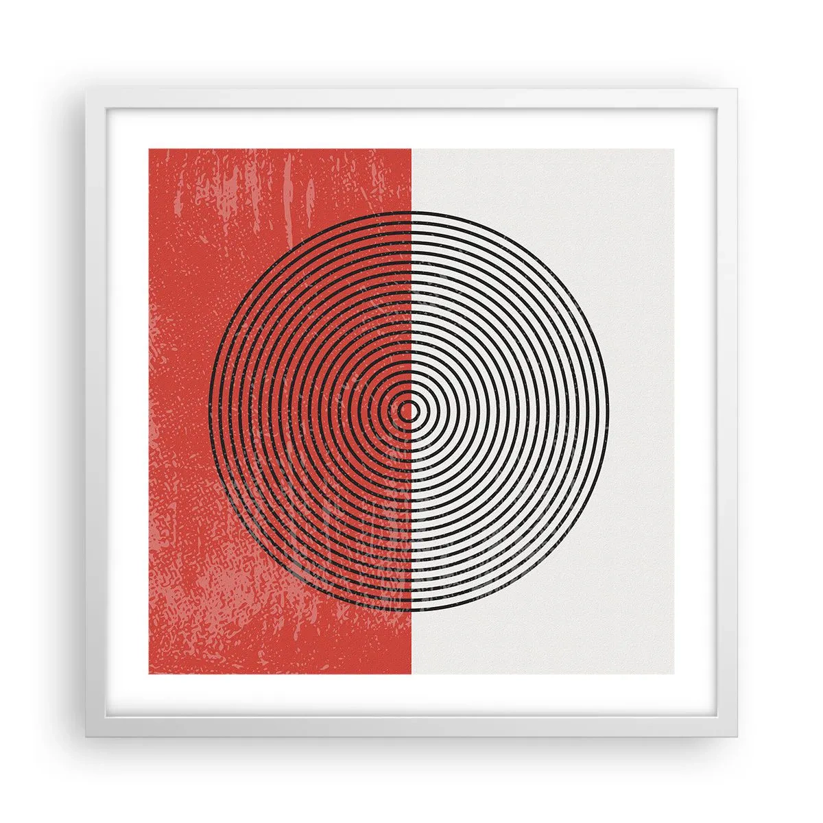 Poster in een witte lijst - Op de kop geslagen - 50x50 cm