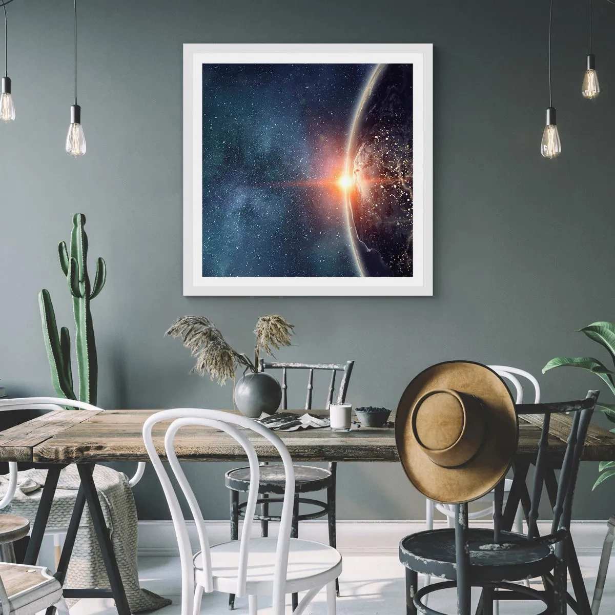 Poster in een witte lijst - In een nieuw perspectief - 60x60 cm