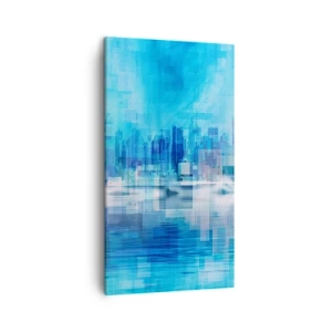 Schilderen op canvas - Verdronken in het blauw - 45x80 cm