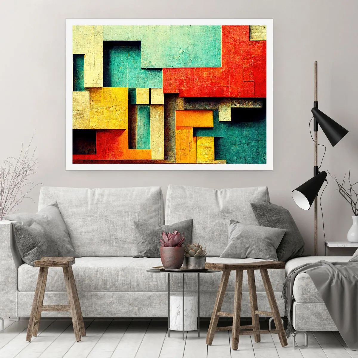 Poster - Festival van rechte hoeken - 91x61 cm